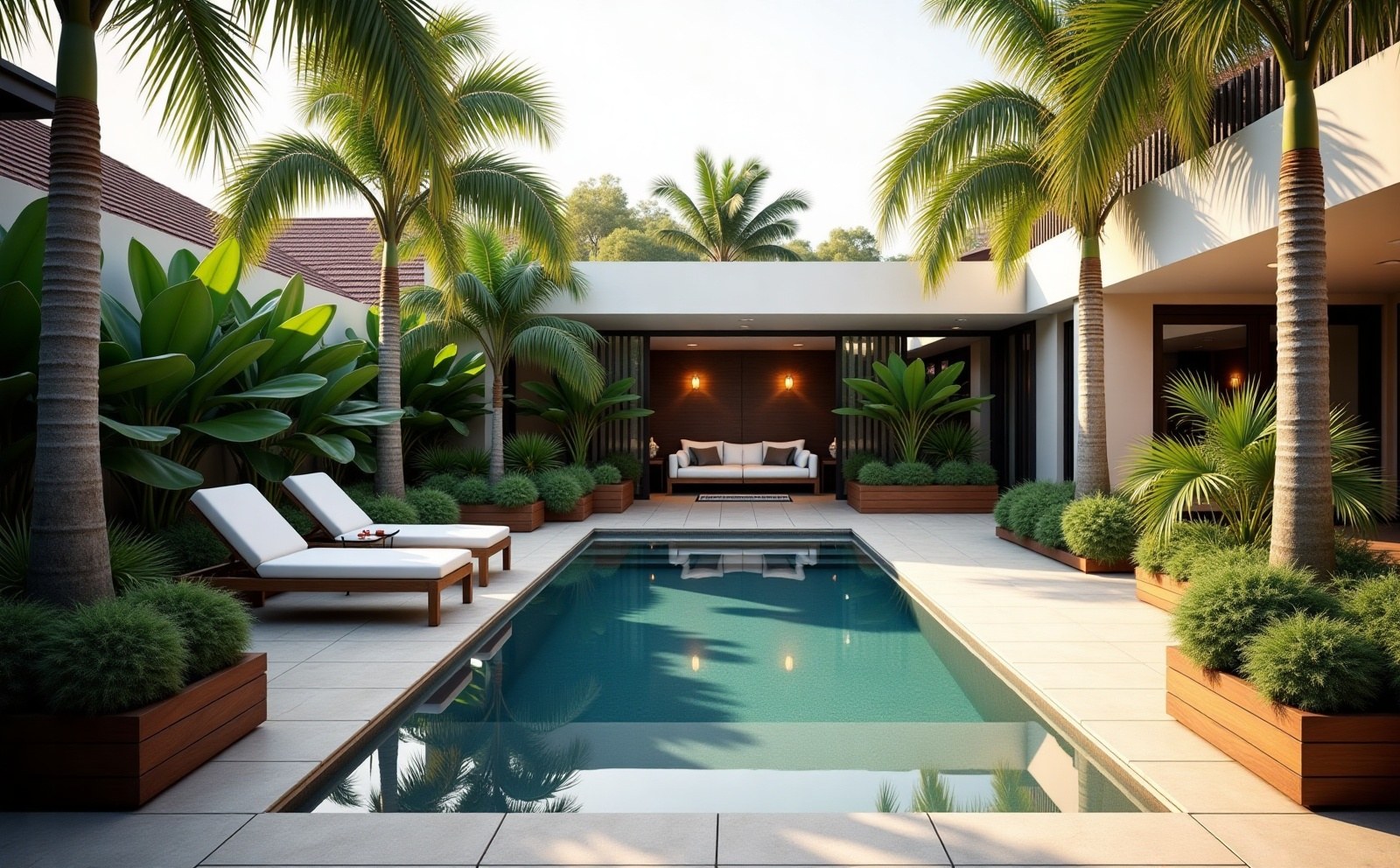 Resort-style pool render
