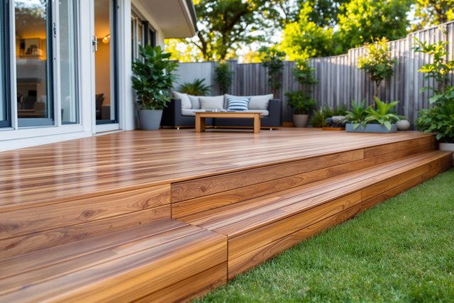 A timber entertaining deck
