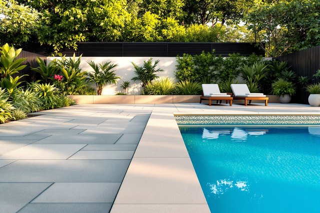 A finished pool surround